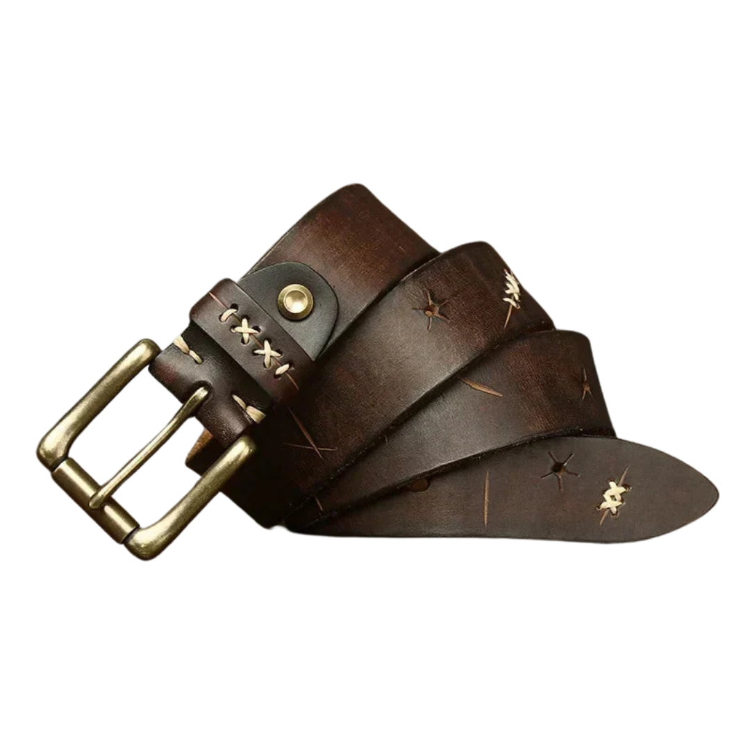 Oak Buffalo Leather Belt