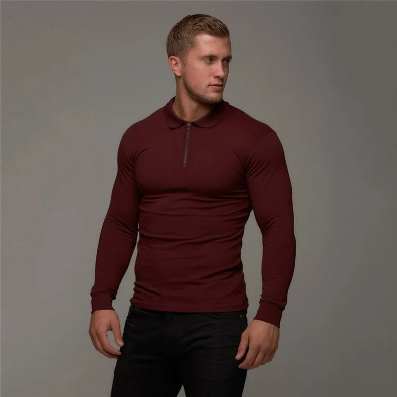 Fit Polo T-shirt Long Sleeves