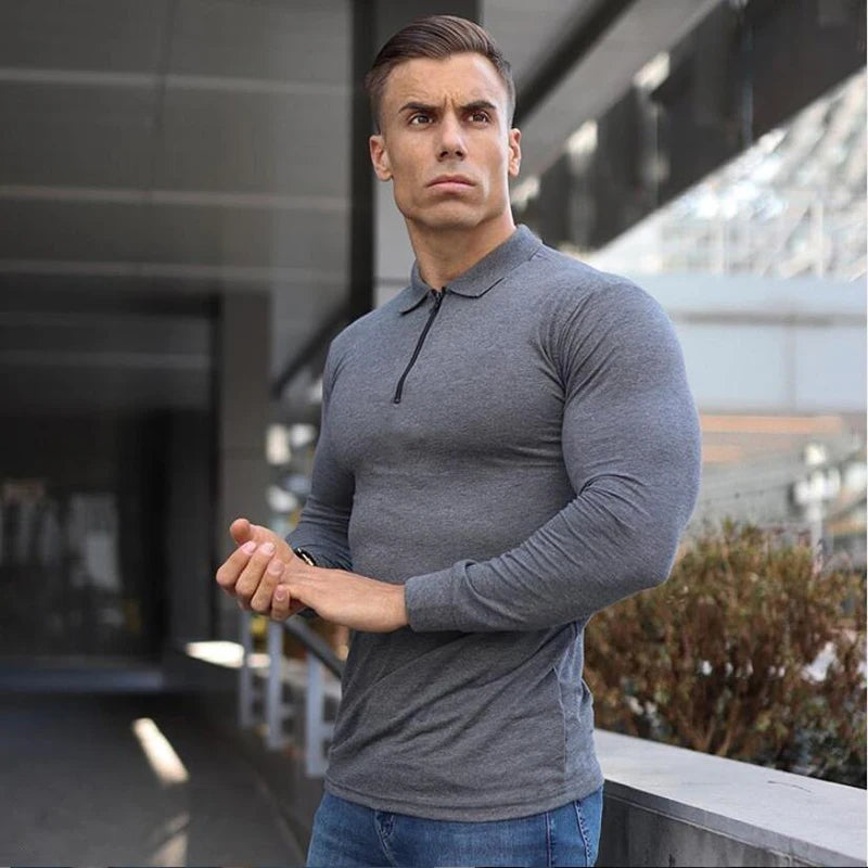 Fit Polo T-shirt Long Sleeves