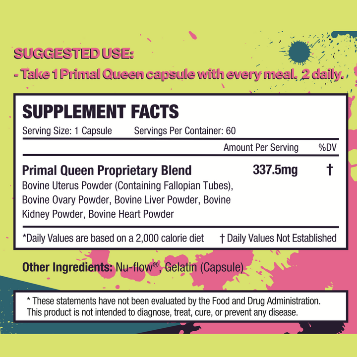 Primal Queen Beef Organ Superfood - Busy days and restless nights? You’re not alone!