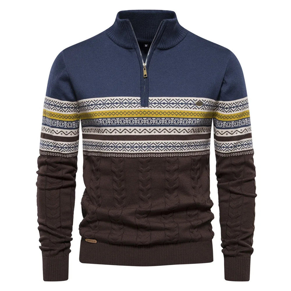 Fair Isle Half-Zip Sweater