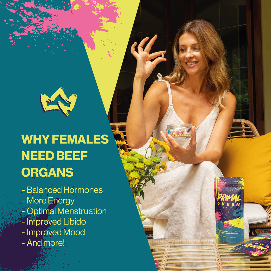 Primal Queen Beef Organ Superfood - Busy days and restless nights? You’re not alone!